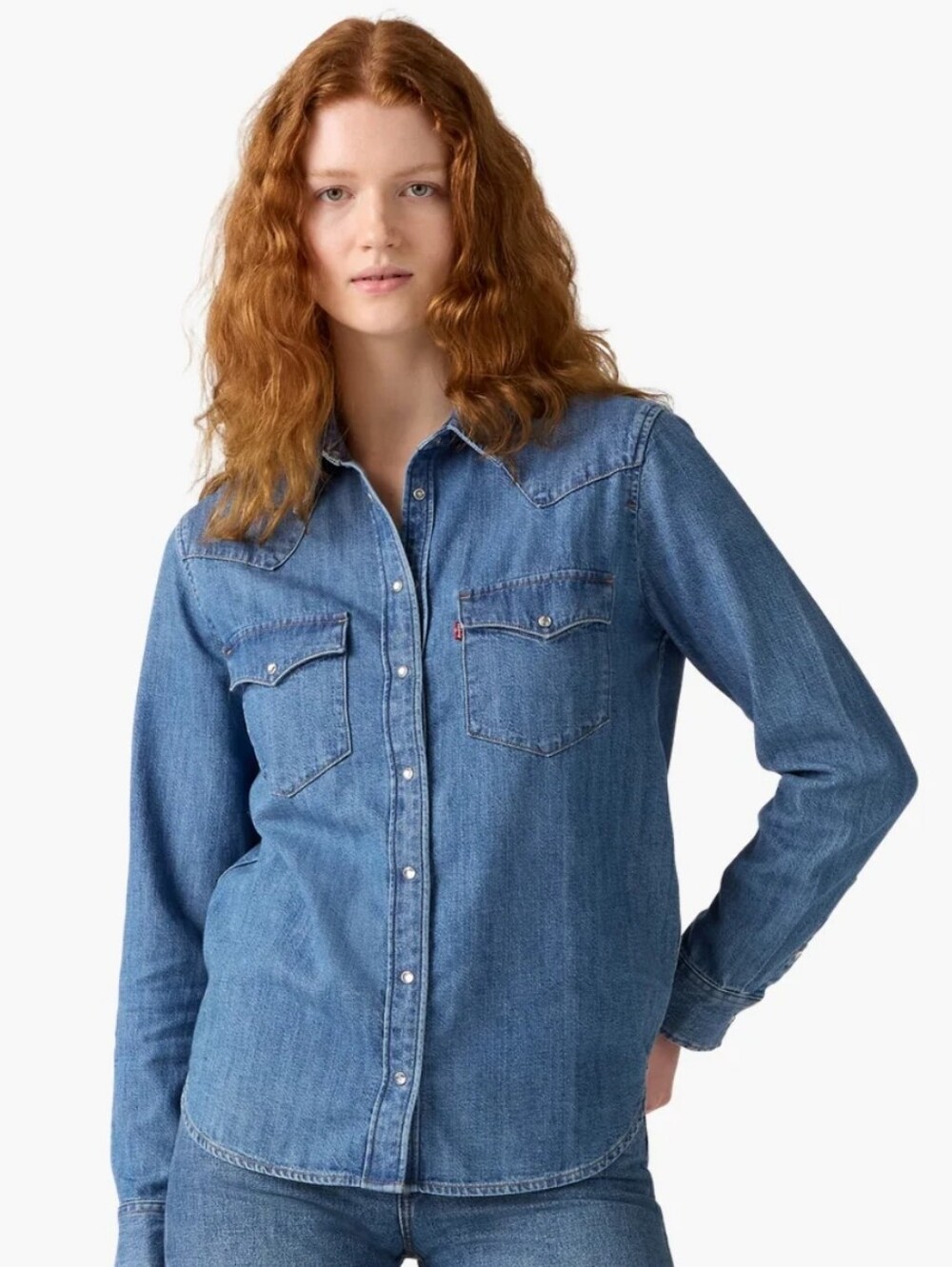 Levi's Women's Red-Tab Blue Denim Shirt